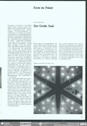 Der Große Saal : Form im Palast
