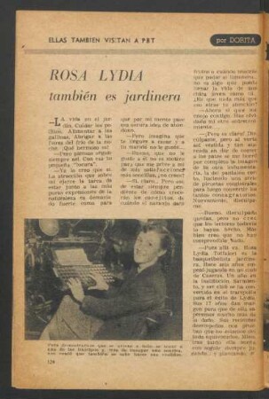 Rosa Lydia también es jardinera : Ellas también visitan a PBT
