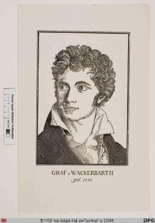 Bildnis August von (Joseph Ludwig) Wackerbarth (1810 Graf)