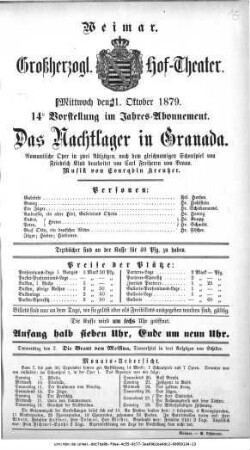 Das Nachtlager in Granada