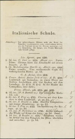 Italiänische Schule.