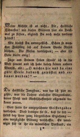 Züge aus dem Leben einer christlichen Jungfrau