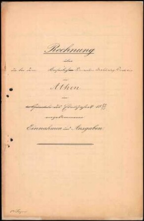 Abrechnung 1894/1895