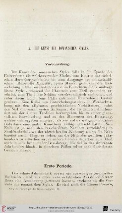A. Die Kunst des romanischen Styles