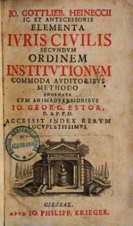 Elementa iuris civilis secundum ordinem institutionum