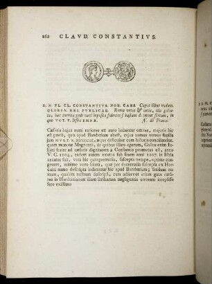 Claud. Constantius. [ ... mit Abbildungsbeschreibung].