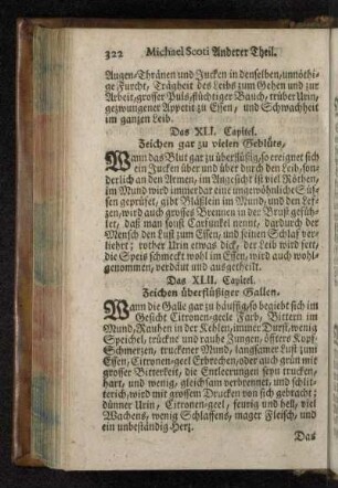 Das XLI. Capitel. Zeichen gar zu vielen Geblüts.