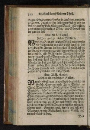 Das XLI. Capitel. Zeichen gar zu vielen Geblüts.