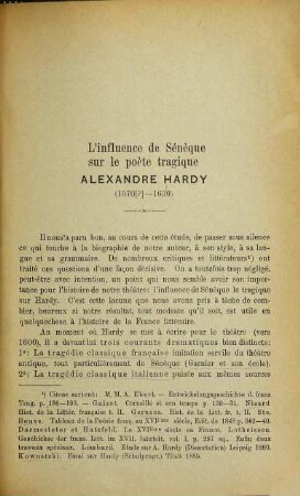 Sénèque et Hardy : dissertation