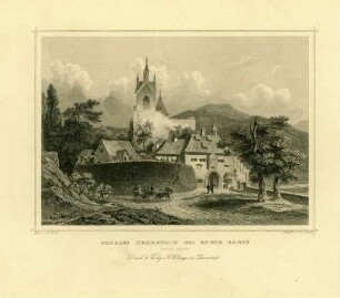 Schloss Eberstein bei Baden-Baden. Neuere Ansicht