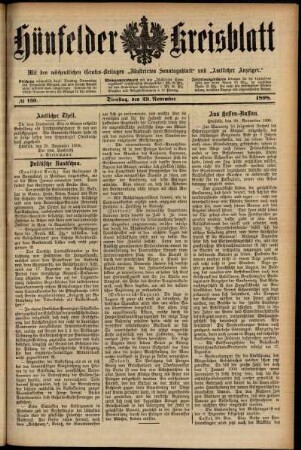 Ausgabe vom Dienstag, den 29. November 1898.