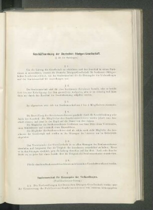 Geschäftsordnung der Deutschen Röntgen-Gesellschaft.