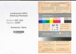 Entnazifizierung Maria Boedecker, geb. 05.01.1887 (Buchhalterin)