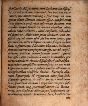 De iurisdictione veteris Reipub. Romanae, tum, translato ad Germanos Imperio, Imperatoris, Ordinis Ecclesiastici, Camerae Imperialis, statuum Imperii, civitatum inferiorum, disquisitio iuridica