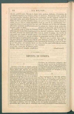 Revista de Europa