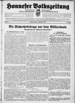 Honnefer Volkszeitung. 1889-1978