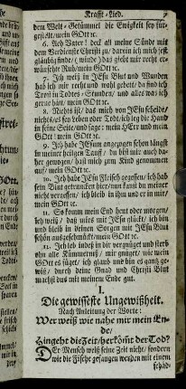 I. Die gewisseste Ungewißheit.