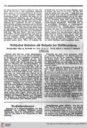 N.F. 6.1926 S. 124: Bildhaftes Gestalten als Aufgabe der Volkserziehung