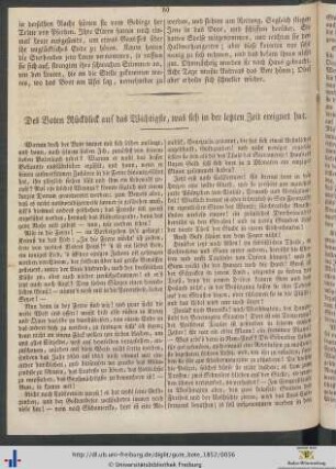 Des Boten Rückblick auf das Wichtigste, was sich in der letzten Zeit ereignet hat.