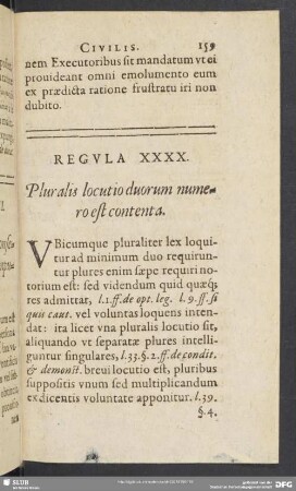 Reg. XXXX. Pluralis locutio duorum numero est contenta