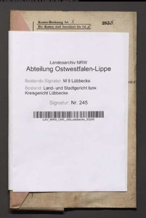 Erblasser: Brinkmeier, Clara Elisabeth Charlotte, geb. Thase: