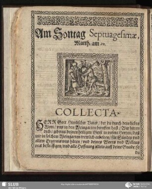 Am Sontag Septuagesimae, Matth. am 20