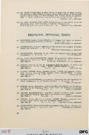 Bronzen, Messing, Eisen (Nr. 473-523)