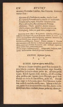 CCXXIII. Septem opera mirabilia.