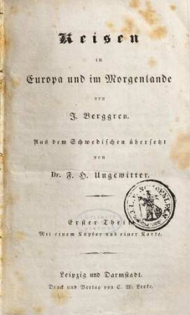 Reisen in Europa und im Morgenlande, 1