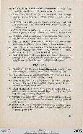 Flakons (Nr. 363-378)