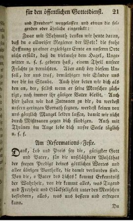 Am Reformations-Feste.