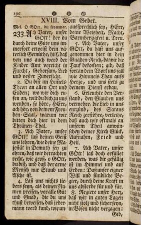 196-209, XVIII. Vom Gebet.