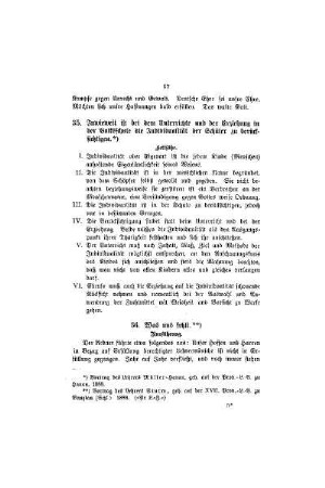 Inwieweit ist bei dem Unterrichte und der Erziehung in der Volksschule die Individualität der Schüler zu berücksichtigen : Leitsätze