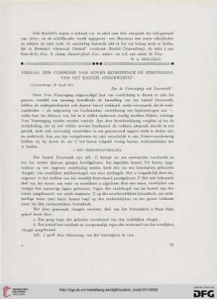 2.Ser. 4.1911: Verslad der commissie van advies betreffende de herstelling van het kasteel "Doorwerth"