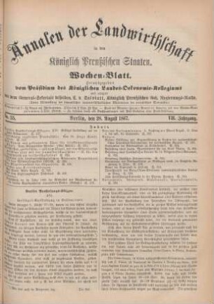 No. 35. Berlin, den 28. August 1867. VII. Jahrgang.