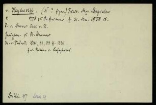Heydwolff, Friedr. Aug. Bogislaw v.