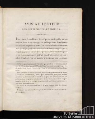 Avis au lecteur sur cette nouvelle édition.