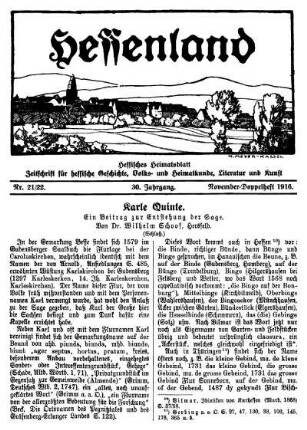 Nr. 21/22, November-Doppelheft 1916