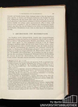 6. "Akusmatiker" und "Mathematiker"