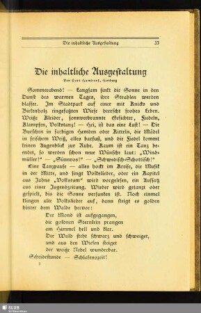 Die inhaltliche Ausgestaltung