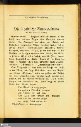 Die inhaltliche Ausgestaltung