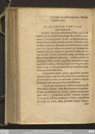 In Quartam Tabulam Adnotatiunculae.
