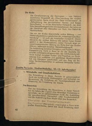 Zweite Periode: Hochmittelalter, 10-13. Jahrhundert