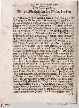Das XXII. Capitel: Von den Geschäfften der Weiber bey den Lappen