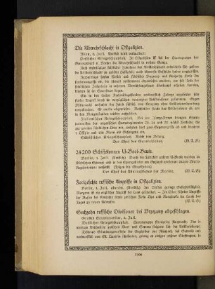 Sechszehn russische Divisionen bei Brzezany abgeschlagen.