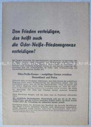 Propagandaschrift der Nationalen Front zur europäischen Nachkriegsordnung