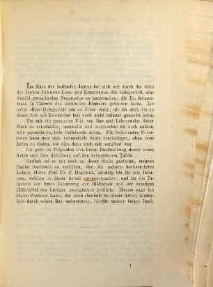 Beiträge zur Anatomie und Ontogenie der Nematoden