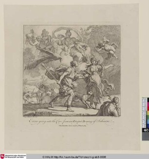 Eneas going into the Cave [Aeneas und Dido suchen Schutz; Aeneas in die Unterwelt gehend; Descente d'Enée aux enfers]