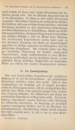 14. Der Staatssozialismus.