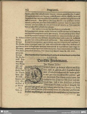 LXXVIII. Der Edle Friedemann